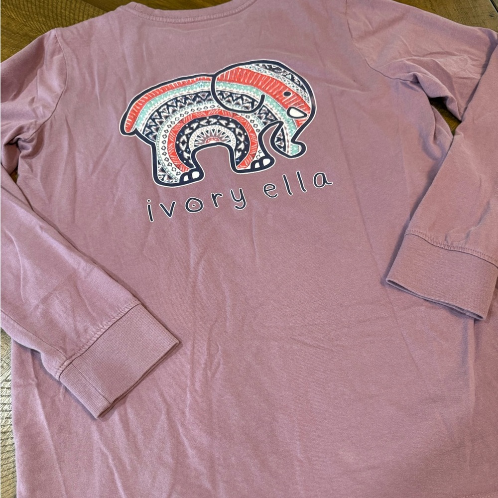 Ivory Ella Lavender Long Sleeve Graphic Tee - Picture 6 of 9
